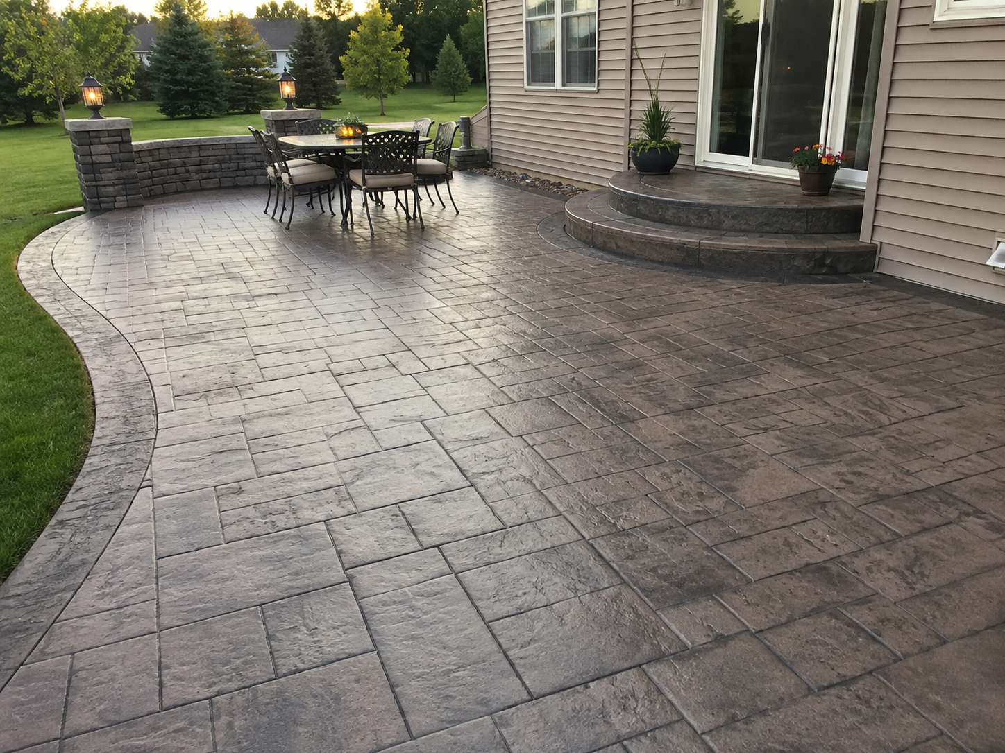 Stamped Patio — Stone Pattern