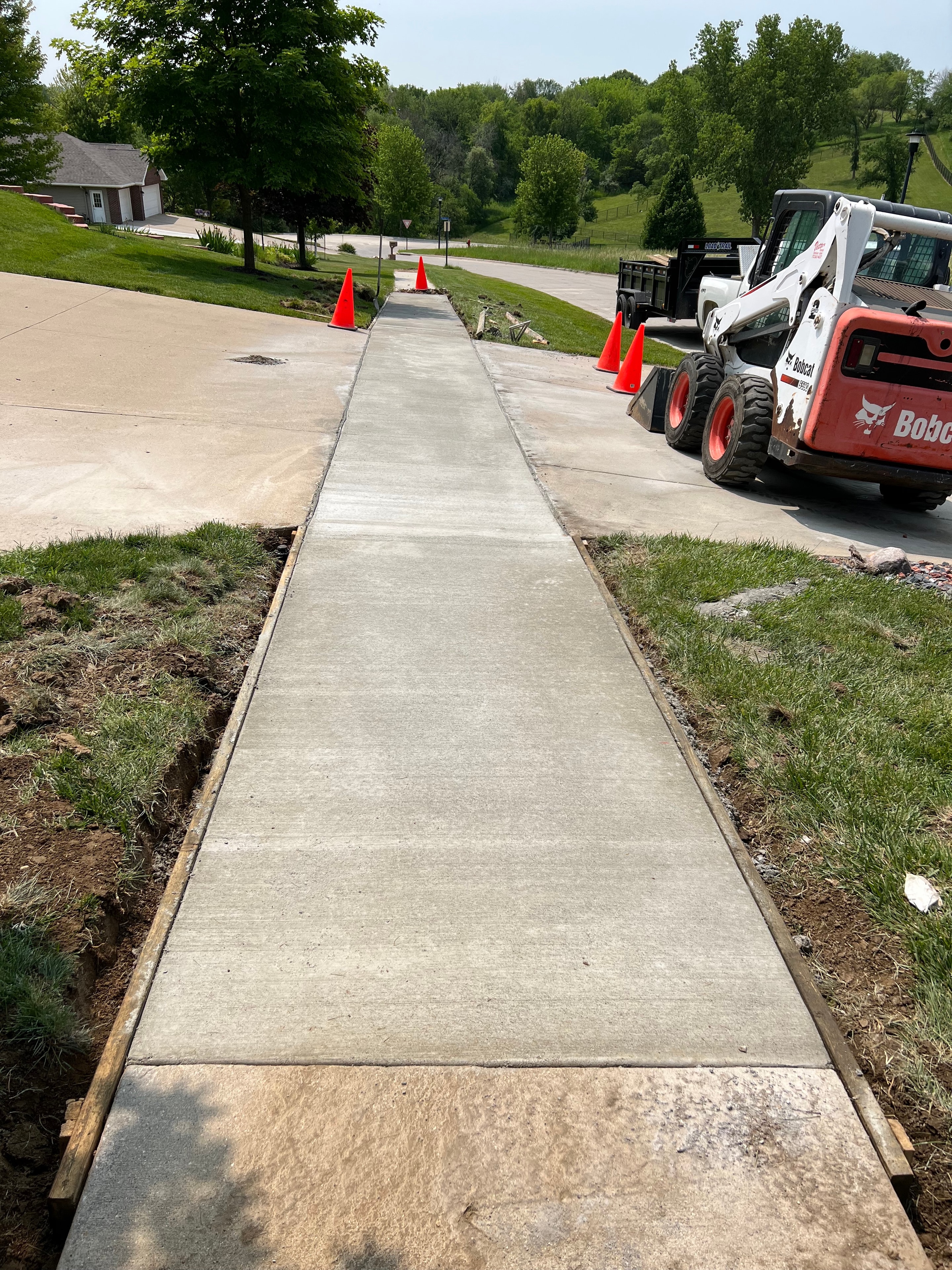 Sidewalk Pour — In Progress